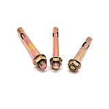 Анкер однораспорний 12x75 M10 з гайкою жовтий цинк  60 шт, фото 2