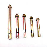 Анкер однораспорний 12x75 M10 з гайкою жовтий цинк  60 шт, фото 6