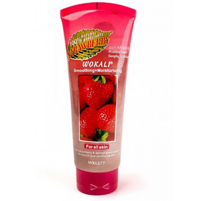 Скраб для обличчя Wokali Smoothing Moisturizing Strawberry 120 мл