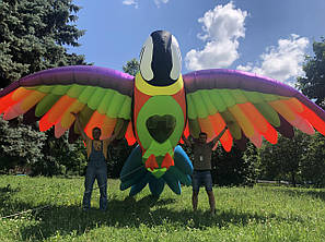 Надувна декорація папуга 800 см з повітродувкою для зовнішньої реклами та фотозон, фото 2