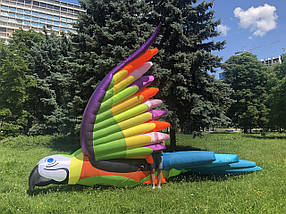 Надувна декорація папуга 800 см з повітродувкою для зовнішньої реклами та фотозон, фото 4