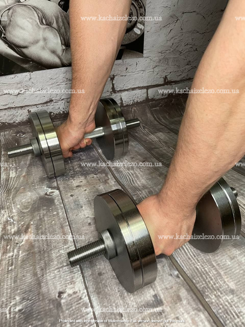 Гантелі набірні 2 по 16 кг Гантелі, гирі, штанги та диски металеві без покриття