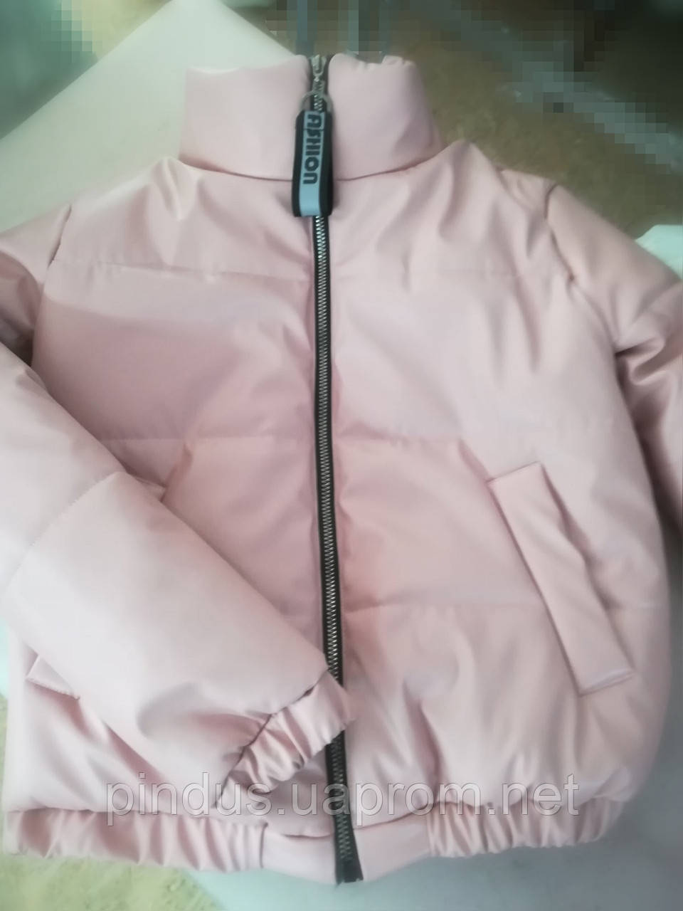 Модна шкіряна куртка для дівчинки 152 демісезон Дитяча підліткова куртка оверсайз