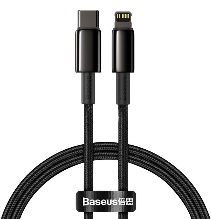Кабель для зарядки телефона/ смартфона Baseus Type-C - Lightning 2.4 A 1 м Чорний (CATLWJ-01)