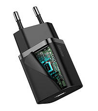 Зарядний пристрій (швидка зарядка) для телефону Baseus Q.Charger 20Вт+кабель Lightning (TZCCSUP-B01), фото 6