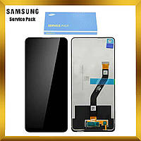 Дисплей Samsung A215 Galaxy A21 с сенсором Без рамки Черный, Зеленый, Синий оригинал , GH82-10599A БР