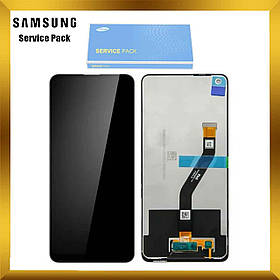 Дисплей Samsung A215 Galaxy A21 з сенсором Без рамки Черный, Зеленый, Синий оригинал , GH82-10599A БР