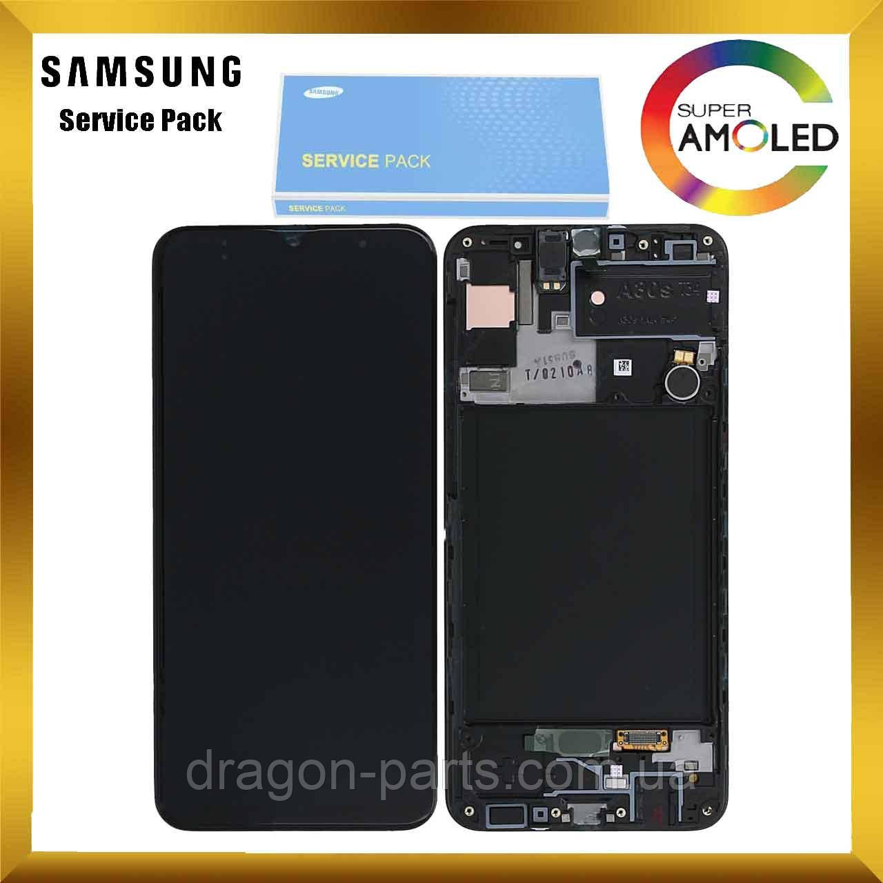 Дисплей Samsung A307 Samsung A30s з сенсором Чорний Black оригінал , GH82-21190A