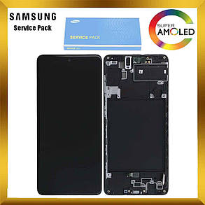 Дисплей Samsung A715 Galaxy A71 2020 з сенсором Чорний Black оригінал, GH82-22152A, фото 2