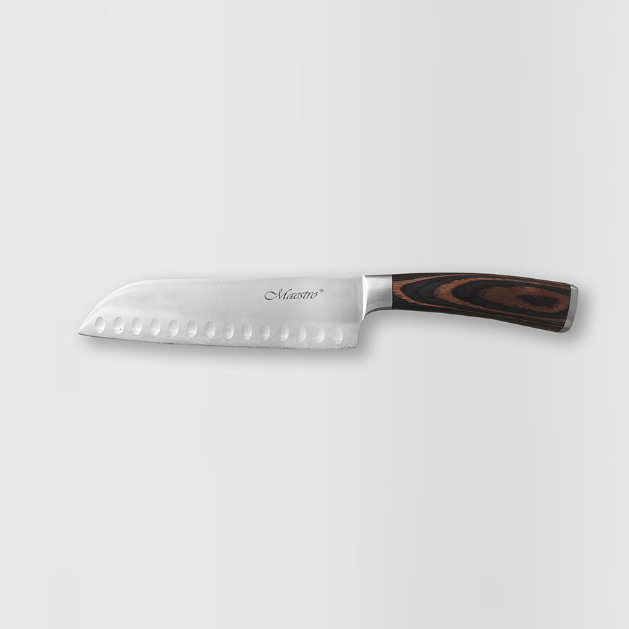 Ніж Santoku MAESTRO 175 мм з керамічним покриттям 1465м