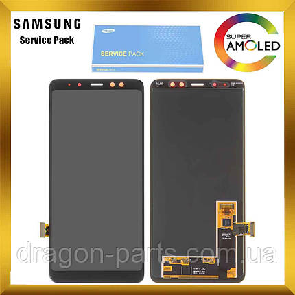 Дисплей Samsung A730 Galaxy A8+ з сенсором Чорний Black оригінал , GH97-21534A, фото 2