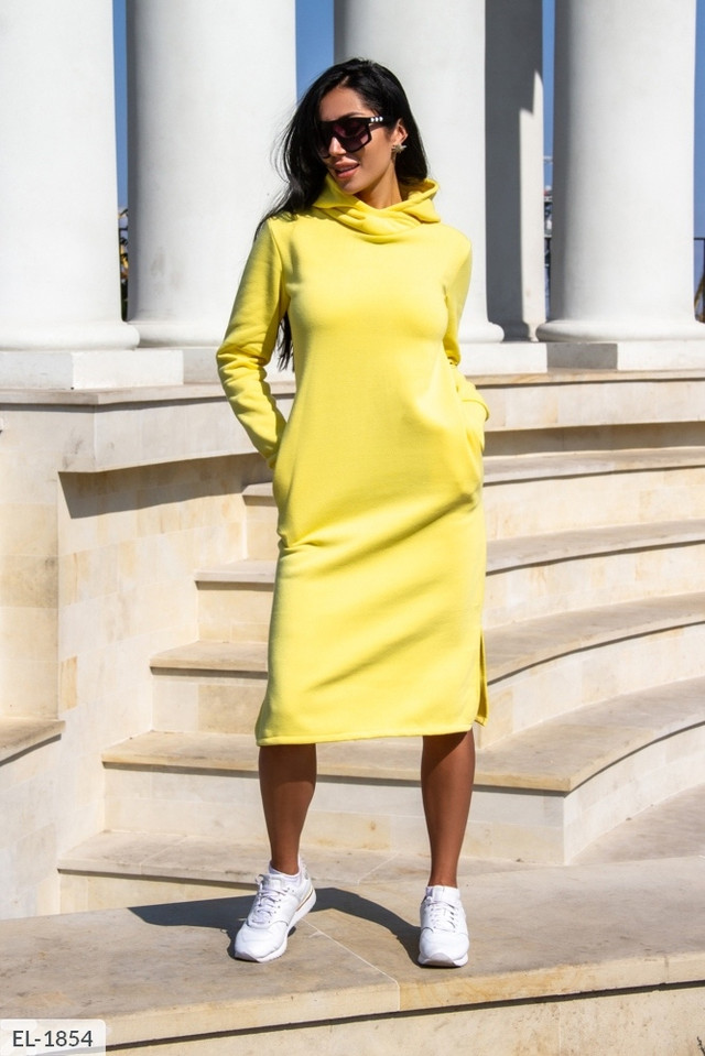 Демісезонне сукню з капішоном і вушками