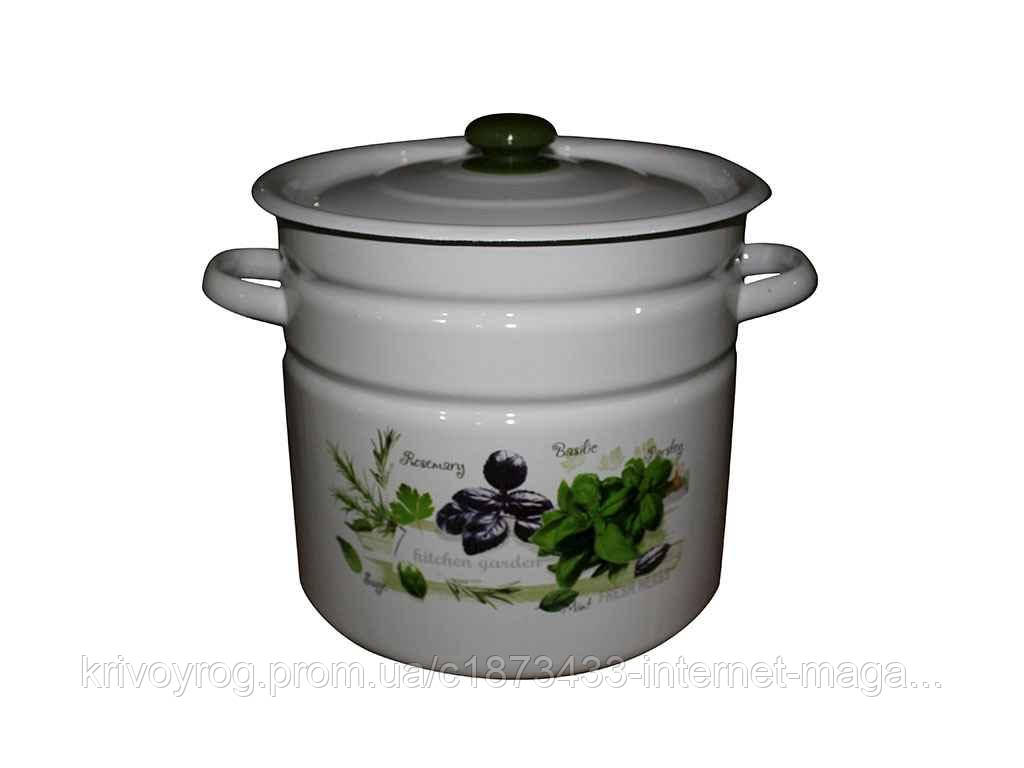 Каструля ем. 12л /2 циліндрична Зелень фреш (I1624/2) ТМ IDILIA, фото 1