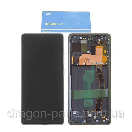 Дисплей Samsung G770 Galaxy S10 Lite з сенсором Чорний Black оригінал, GH82-21672A, фото 2