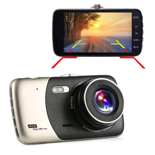 Автомобильный видеорегистратор X600, LCD 4", Angel Lens, камеры, 1080P Full HD, металл. корпус - фото 1 - id-p1382436645