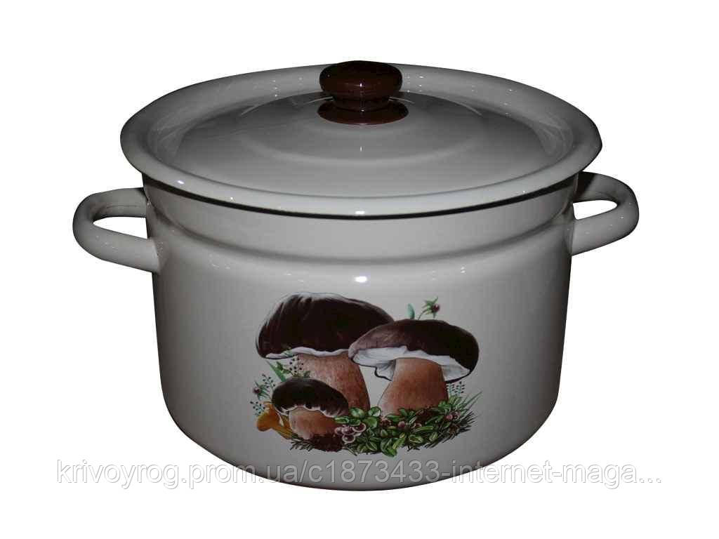 Каструля ем. 9л /2 циліндрична Гриби (I1621/2) ТМ IDILIA, фото 1