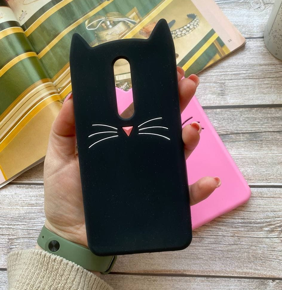 3D Чохол для Meizu M8 Note Котик з вушками і вусиками, фото 1