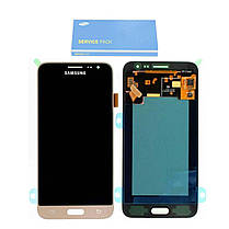 Дисплей Samsung J320 Galaxy J3 з сенсором Золотий Gold оригінал , GH97-18414B, фото 2