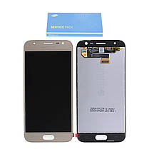 Дисплей Samsung J330 Galaxy J3 2017 з сенсором Золотий Gold оригінал, GH96-10990A, фото 3
