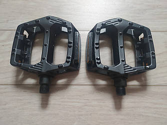 Велосипедні алюмінієві педалі широкі, чорні (топталки, велопедали)