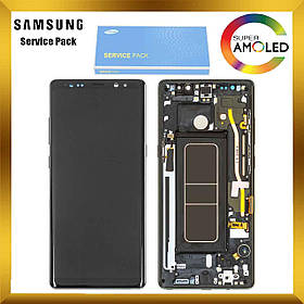 Дисплей Samsung N950 Galaxy Note 8 з сенсором Чорний Black оригінал, GH97-21065A