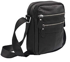 Чоловіча сумка з натуральної шкіри 3924-11BLACK чорна, фото 2