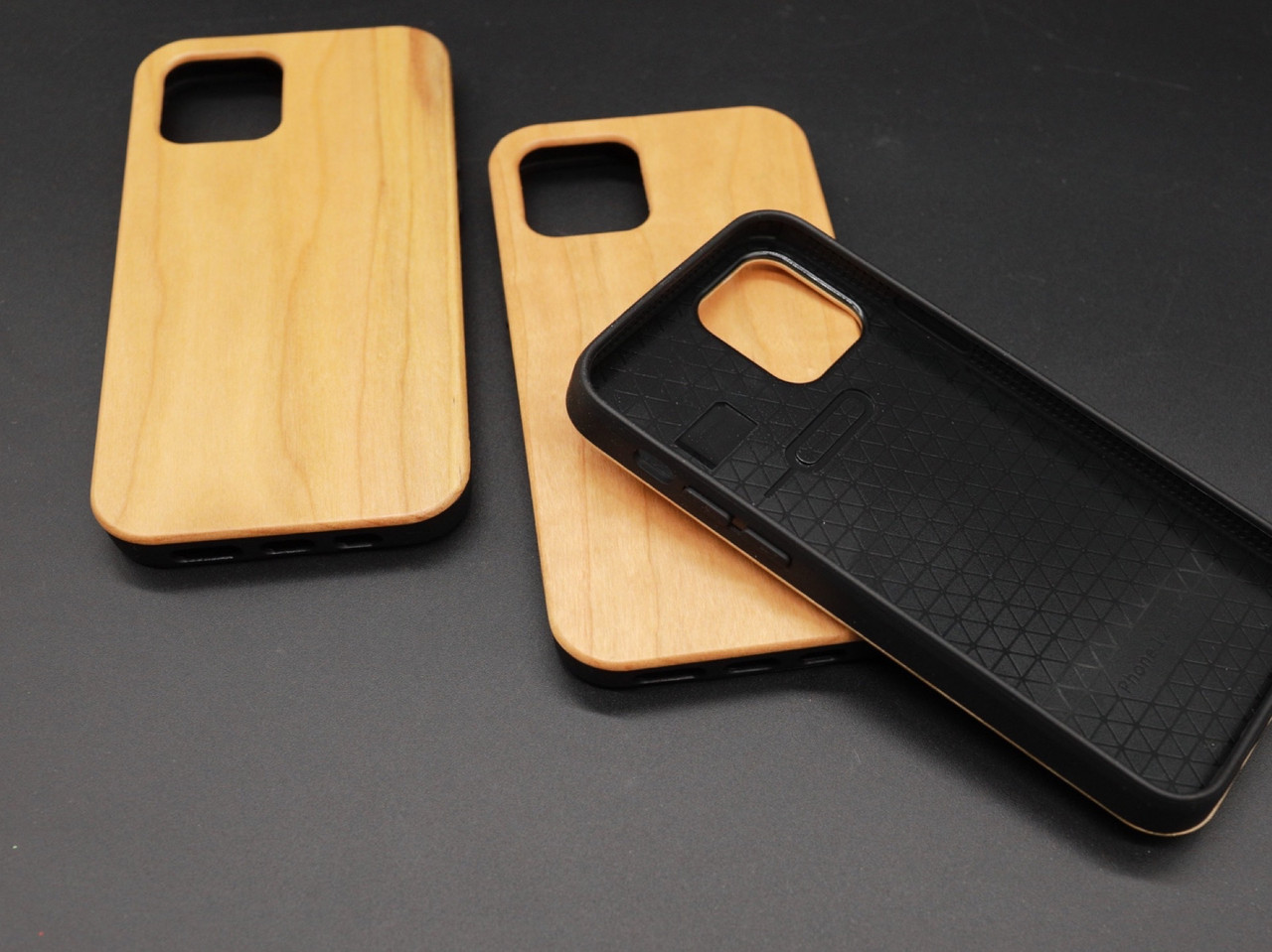 Дерев'яний чохол під гравіювання для телефону iPhone 12/12PRO колір "вільха", фото 1