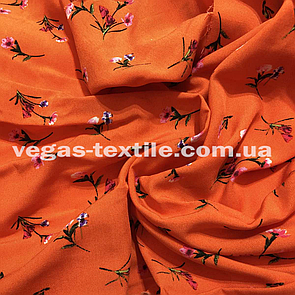 Тканина Штапель принт квіти