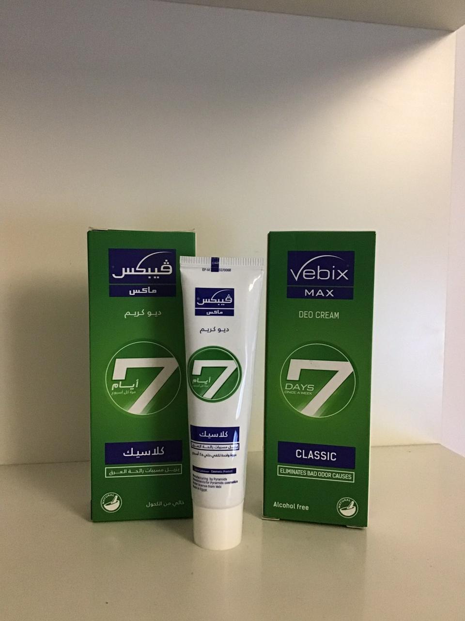 Дезодорант VEBIX Deo Cream Max 7 Classic Days Єгипетська 25 мл вебкс