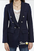 Женский классический темно-синий пиджак