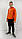 Кофта двунитка Морковного кольору з капюшоном та карманом S,M,L,XL,XXL, фото 2