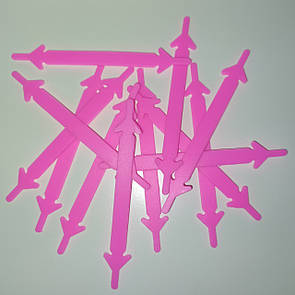 Шнурки силіконові для взуття еластичні без завязок 12 шт рожеві