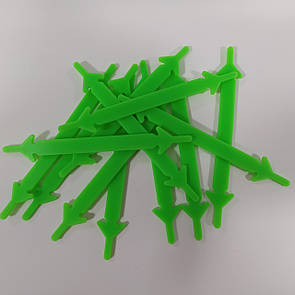 Шнурки силіконові для взуття еластичні без завязок 12 шт салатові