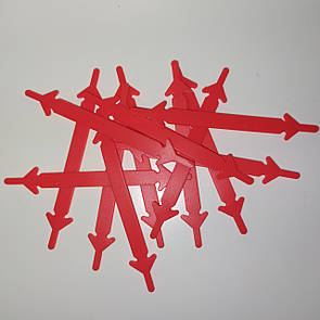 Шнурки силіконові для взуття еластичні без завязок 12 шт червоні