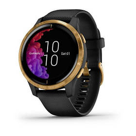 Смарт-годинник Smart Watch Garmin Venu Black/Gold (010-02173-32)