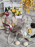 Великодній кролик Смайлик, Н-23 см, текстильна іграшка, декор на Великдень,, фото 4