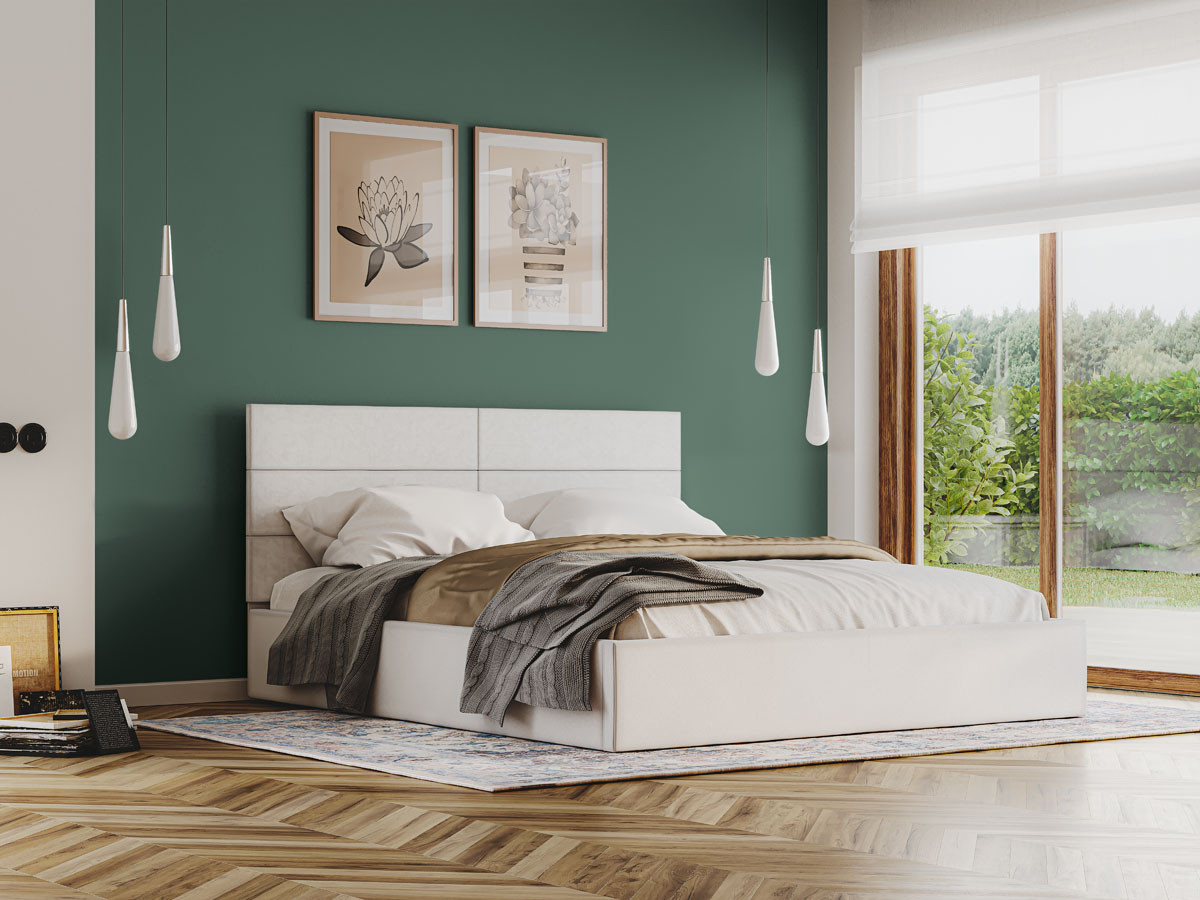 М'яке ліжко двоспальне в сучасному стилі  Кароліна 3, Світ меблів