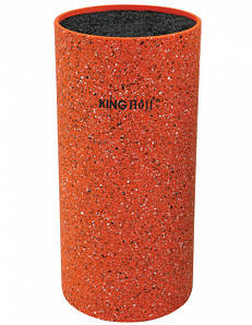 Колода для ножів пластикова помаранчева KingHoff KH-1092 11 х22 см