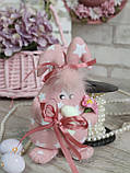 Великодній кролик Смайлик, Н-23 см, текстильна іграшка, декор на Великдень,, фото 5