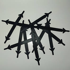 Шнурки силіконові для взуття еластичні без завязок 12 шт чорні