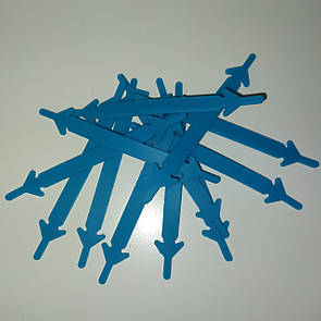 Шнурки силіконові для взуття еластичні без завязок 12 шт блакитні