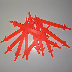 Шнурки силіконові для взуття еластичні без завязок 12 шт помаранчеві