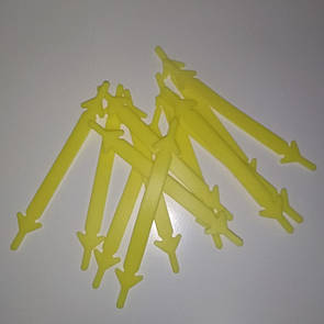 Шнурки силіконові для взуття еластичні без завязок 12 шт жовті