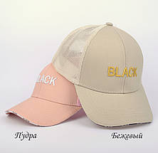 Бейсболка Black чорний + золото, фото 4