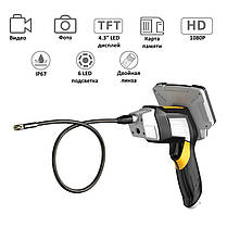 Ендоскоп для авто технічний з 2-ма камерами Inskam 112-10 Dual, 8 мм, з 4.3" екраном, Full HD запис, кабель 10 метрів, фото 2