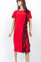 Стильное женское платье Bellavista красное большие размеры