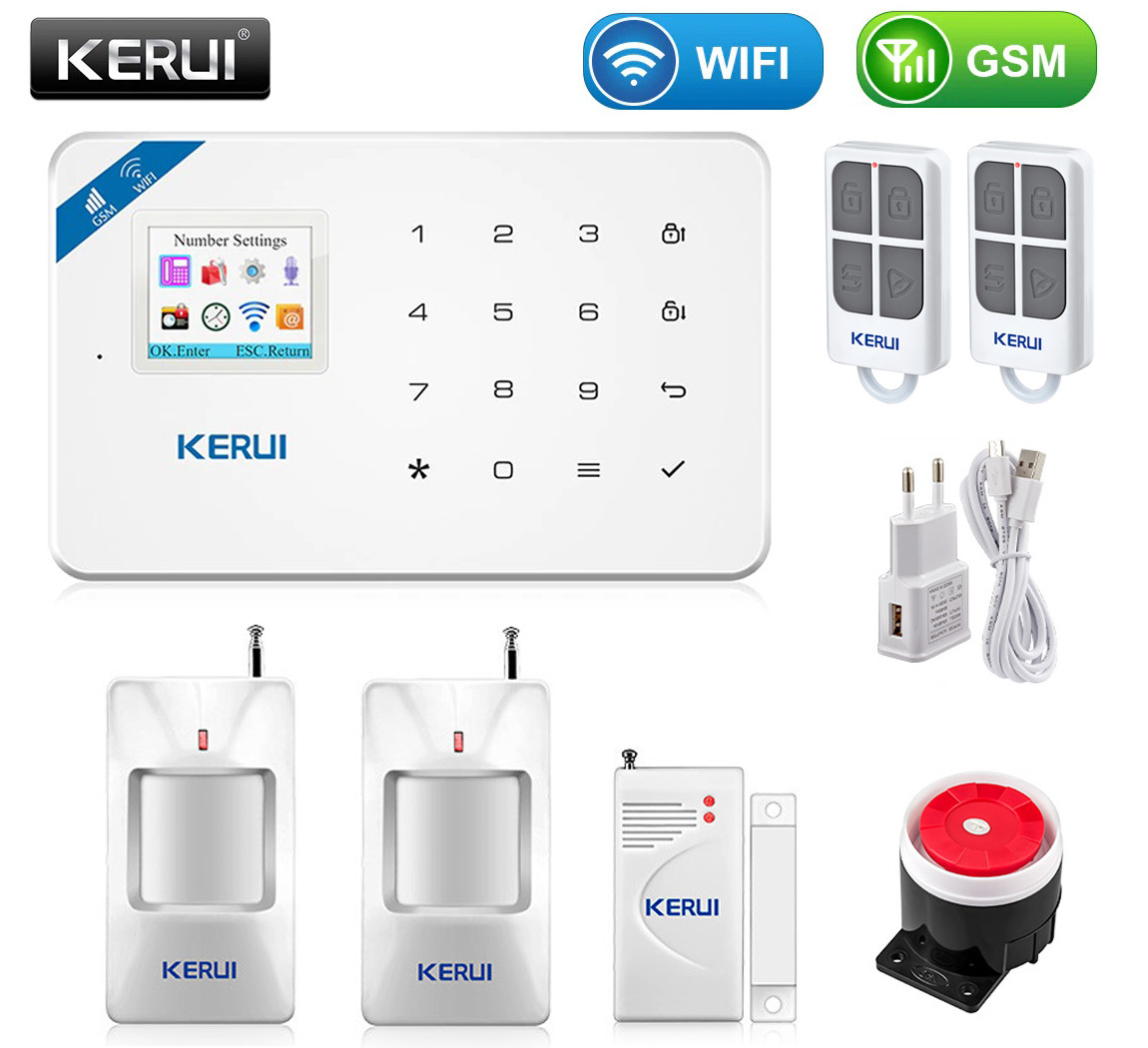 Комплект бездротовий gsm WiFi сигналізації економ для 1-кімнатної квартири Kerui W18