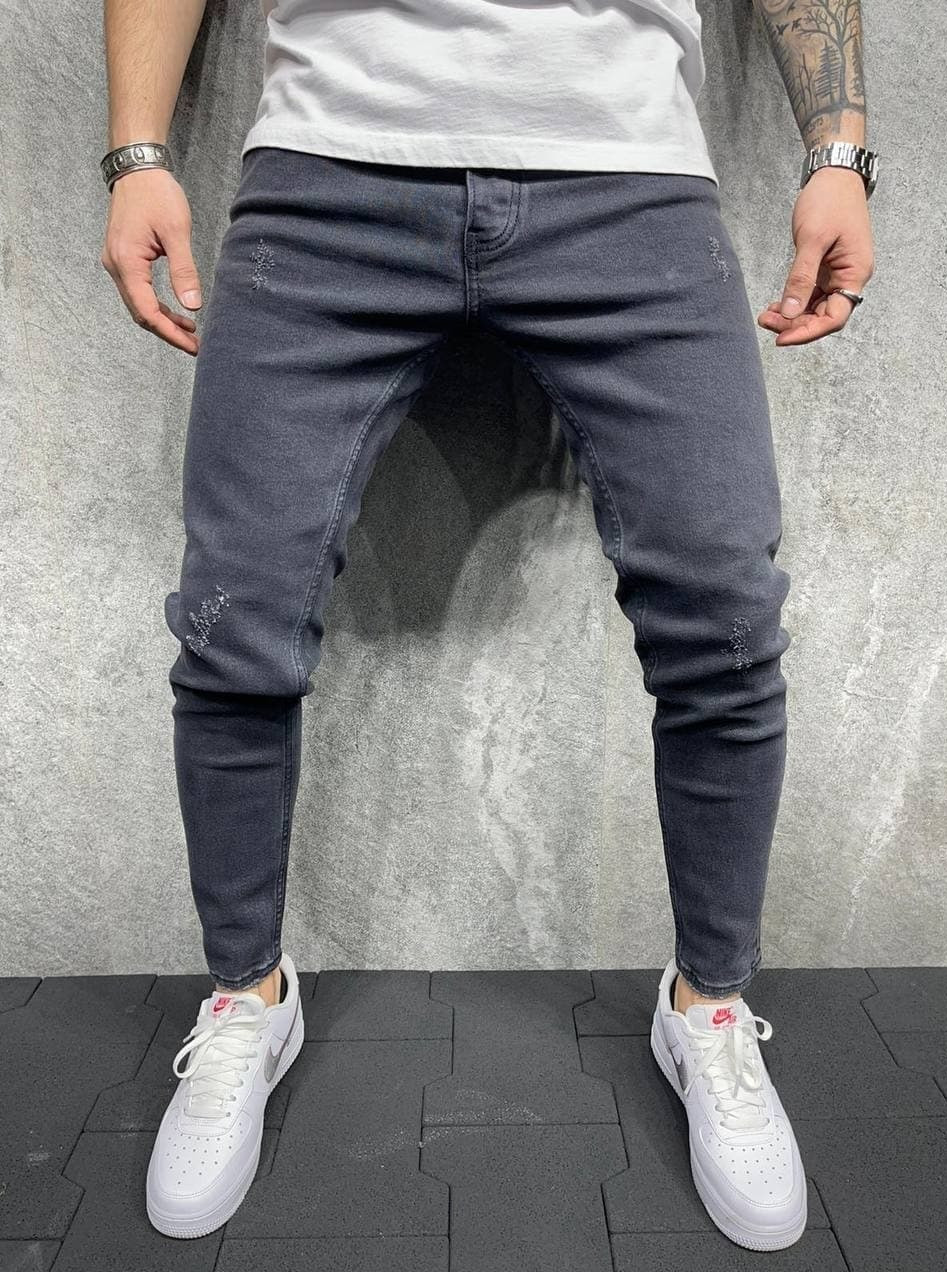 ХИТ ВЕСНЫ! Темно серые графит мужские джинсы узкачи Skinny, джинсовые штаныс потертостями весна осень Турция (ID#1382592609), цена: 1000 ₴, купить наProm.ua