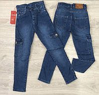 Весняні джинси з карманами на дівчинку 6-9 років.