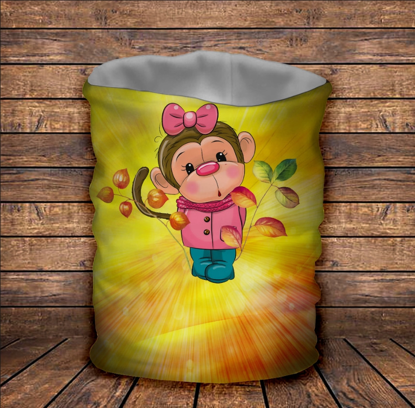 Бафф Веселі мавпочки Жовтий Дитячі і дорослі розміри, всі сезони ВСІ Розміри, фото 1